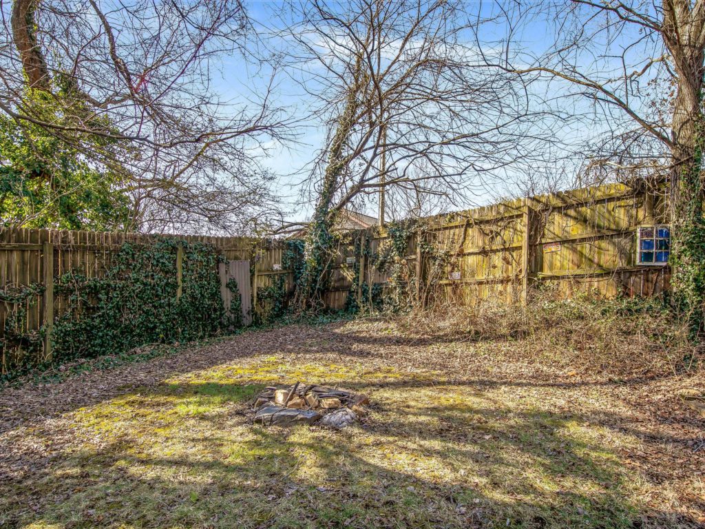 Fenced backyard in Asheville