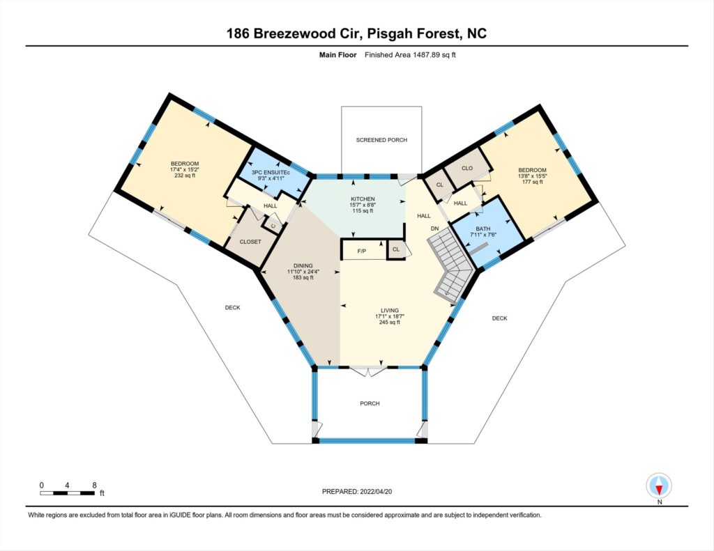 WNC home for sale floorplan