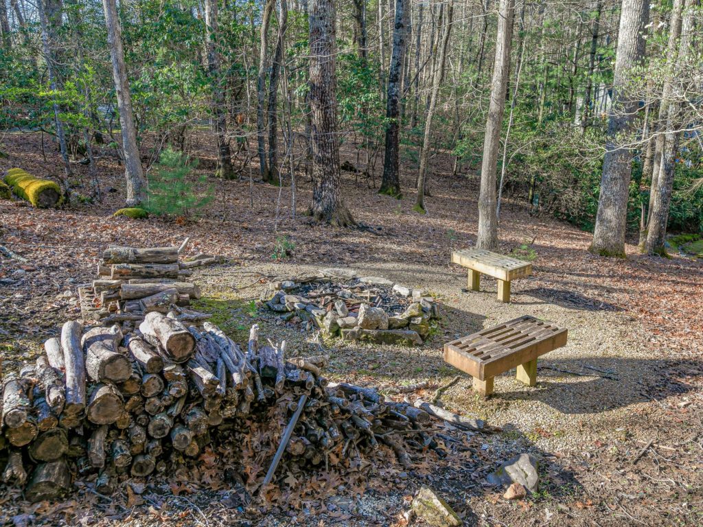 Pisgah Forest home with fire pit and large lot