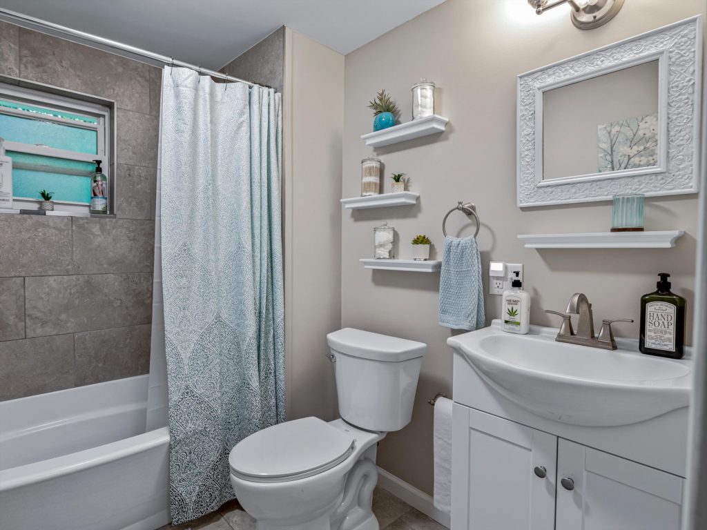 renovated bathroom in WNC