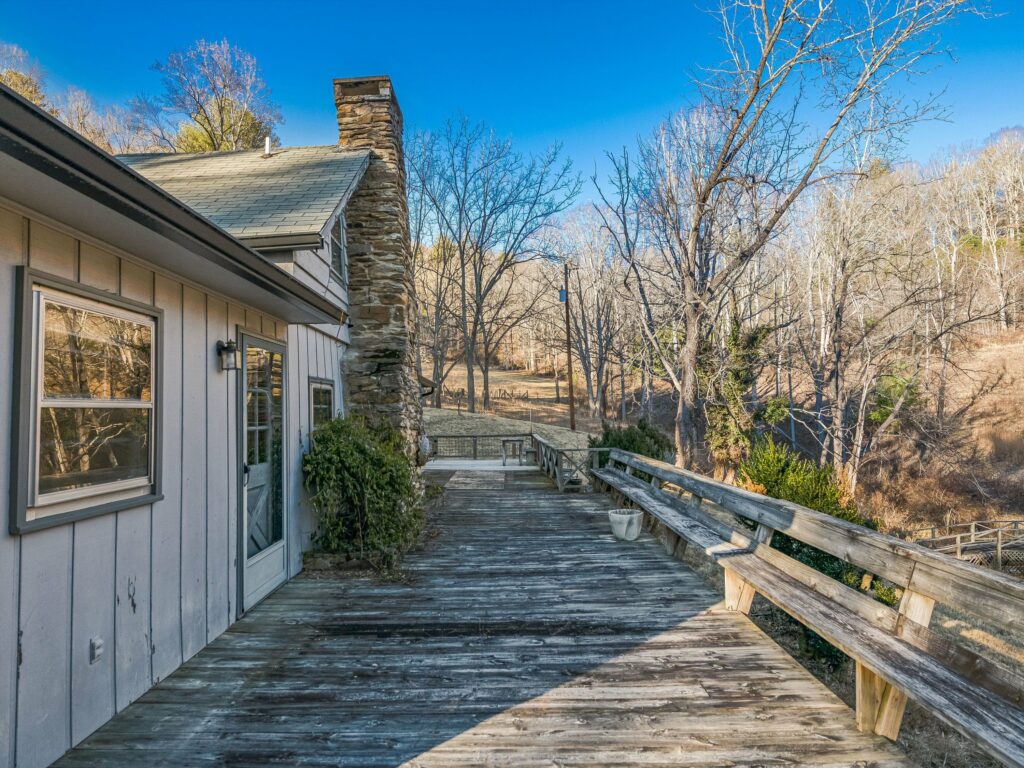 Mountain Homestead for Sale in Asheville's Riceville Area deck