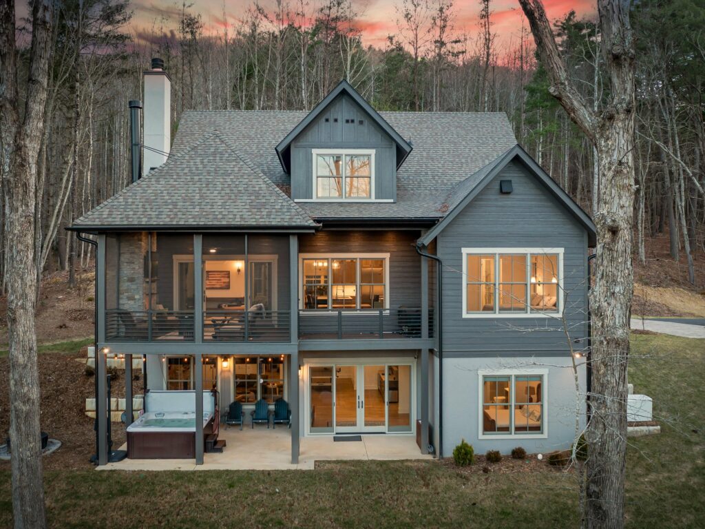 Home for Sale in Asheville's Grove Park Cove sunset