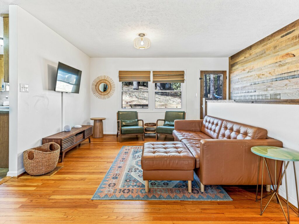 living room of Haw Creek home in WNC