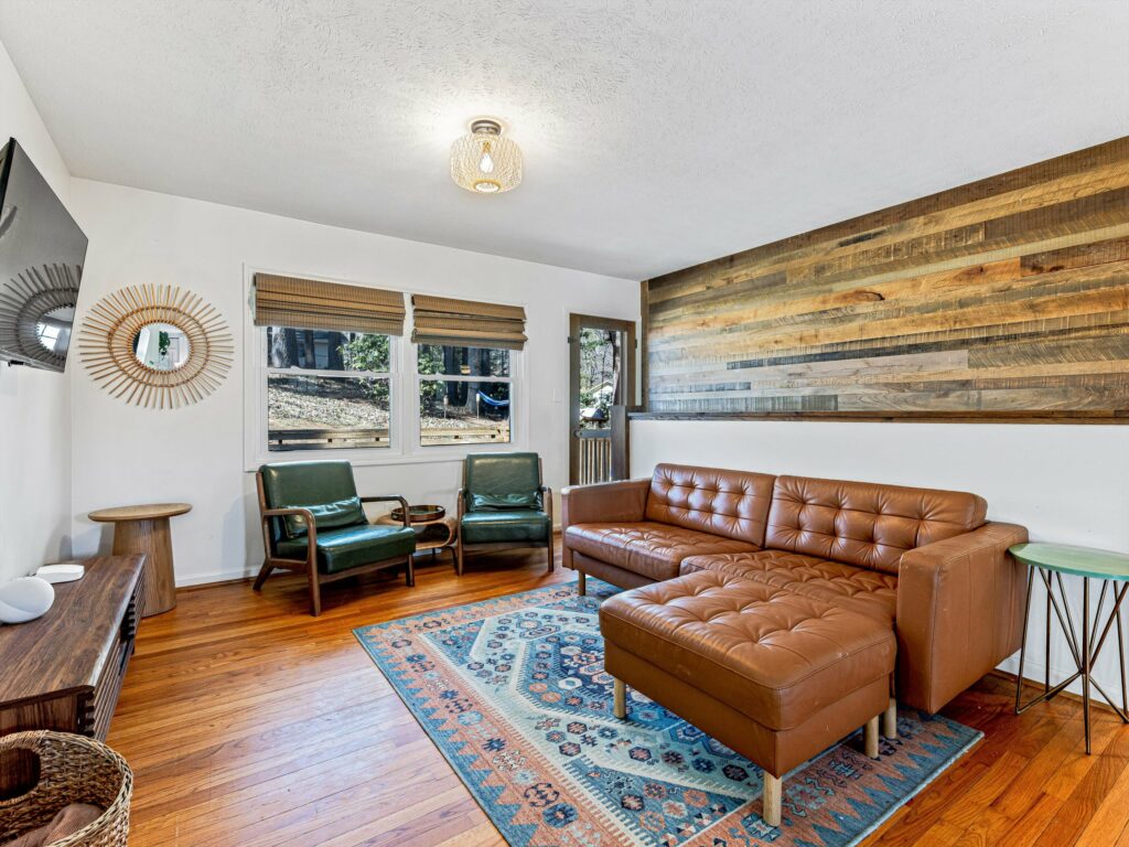 reclaimed wood in Asheville Haw Creek home for sale