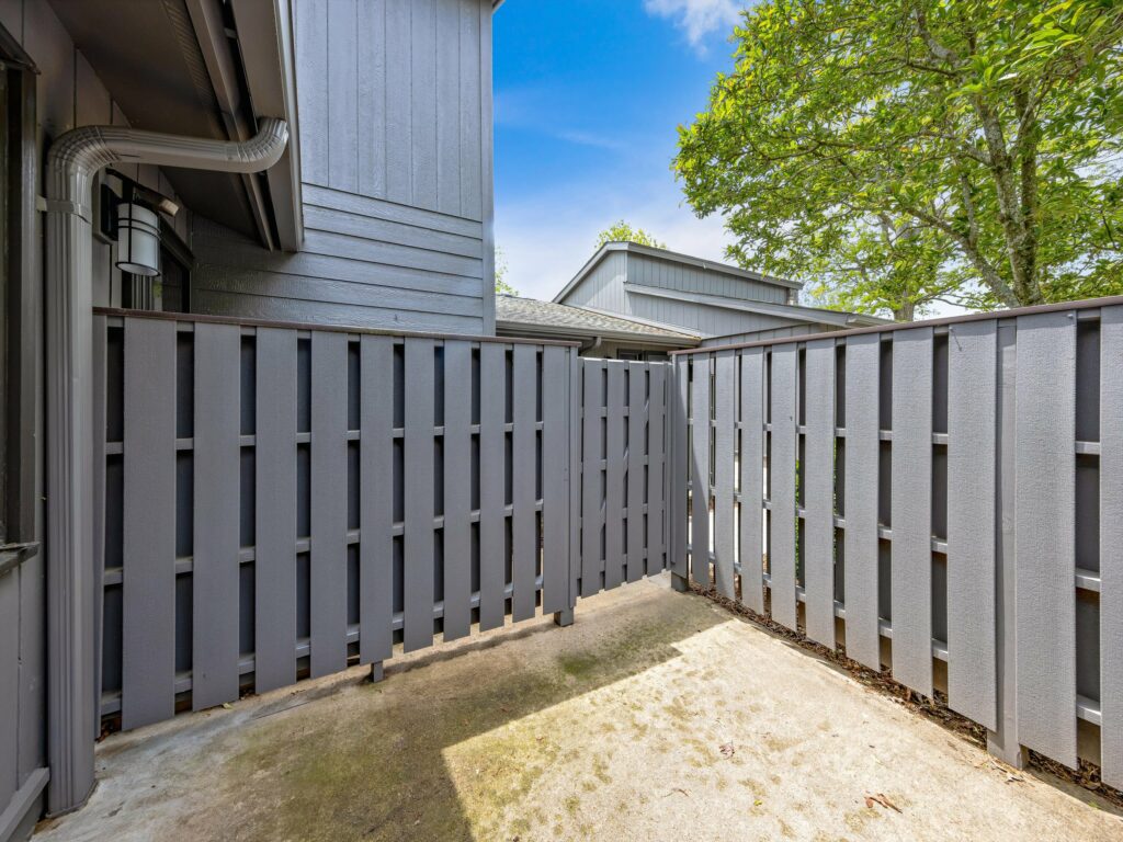 outdoor patio in 55+ condo in Asheville for sale