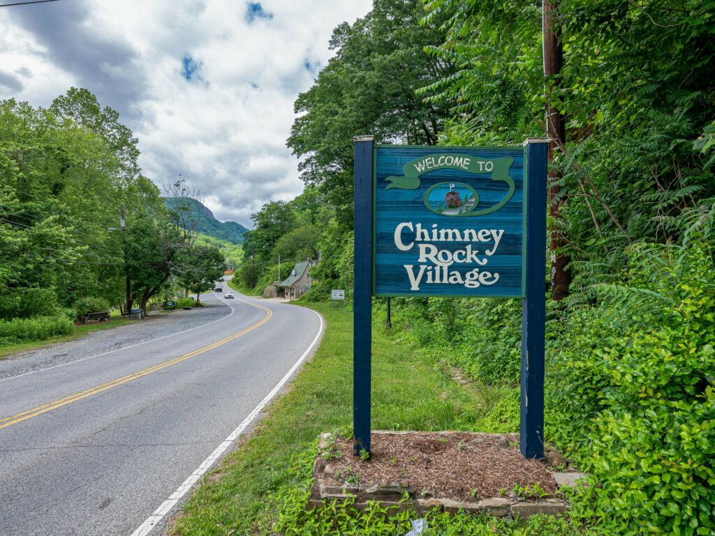 lot for sale in Lake Lure's gated Firefly Cove adjacent to Chimney Rock State Park