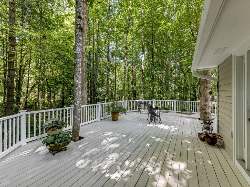 large deck on home for sale in Hendersonville NC