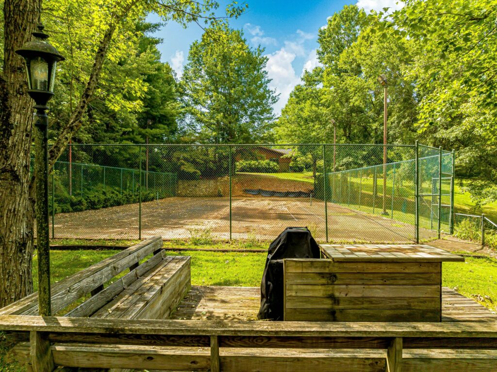 Western NC large acreage estate for sale tennis court