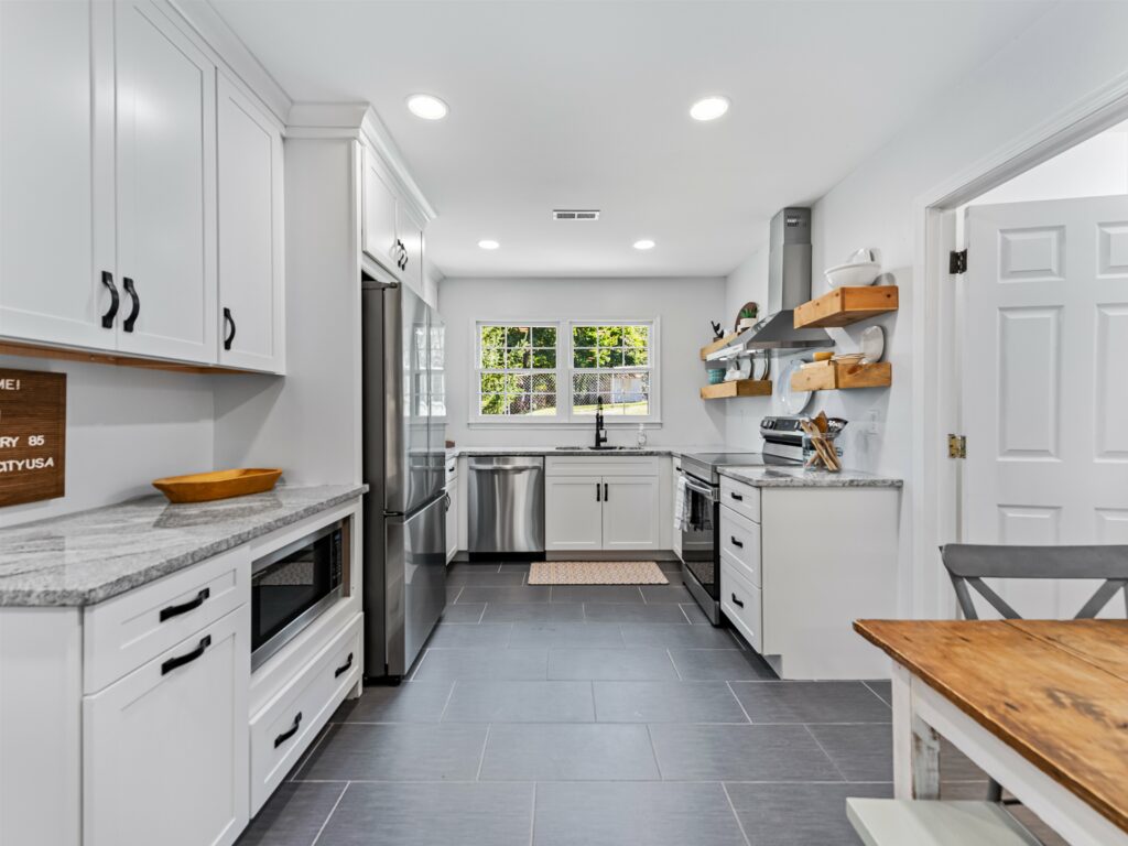 renovated Asheville ranch with Airbnb potential with granite countertops and cooks kitchen
