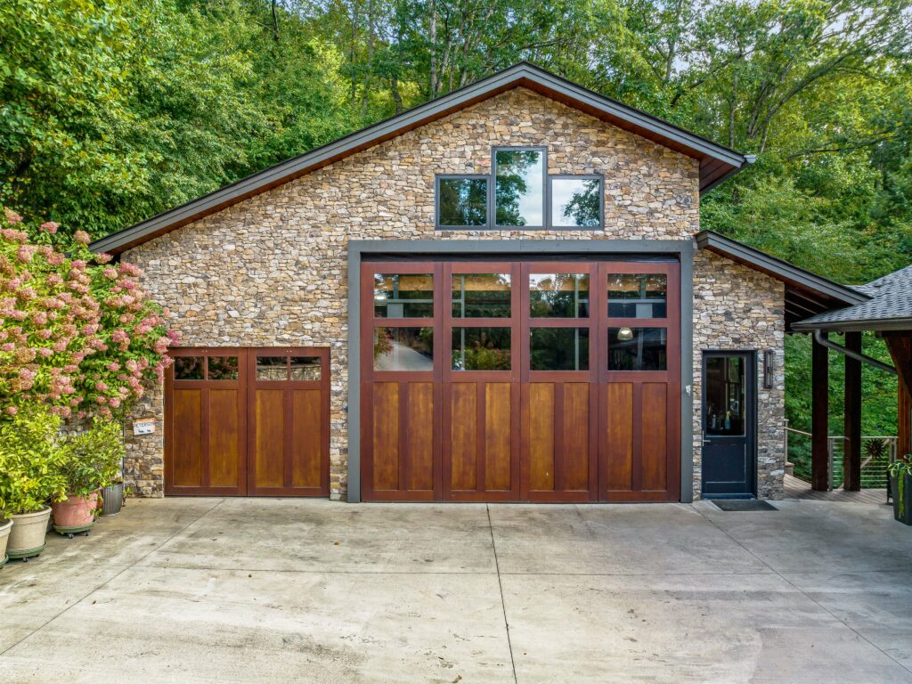 Luxurious Modern Mountain Estate in Asheville's Biltmore Park with garage workshop