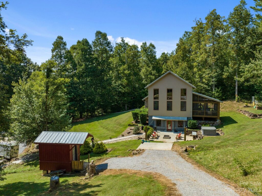 Unique Live-Work Property for Sale in Swannanoa with house, guest house, studio apartment, and shop