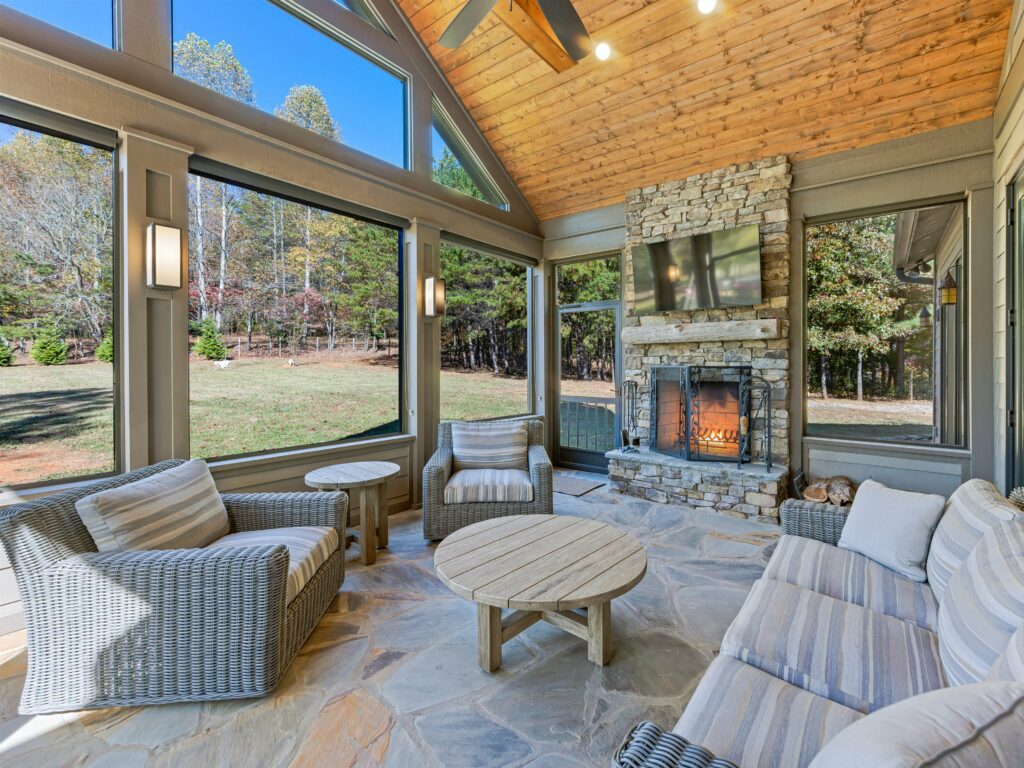 Exceptional Mountain Estate for Sale in Lake Lure beautiful back patio