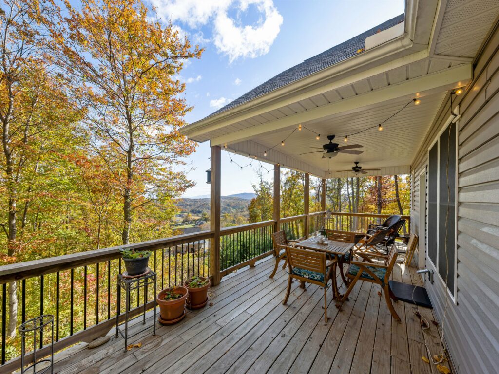 candler home for sale with rental income and views with back decks