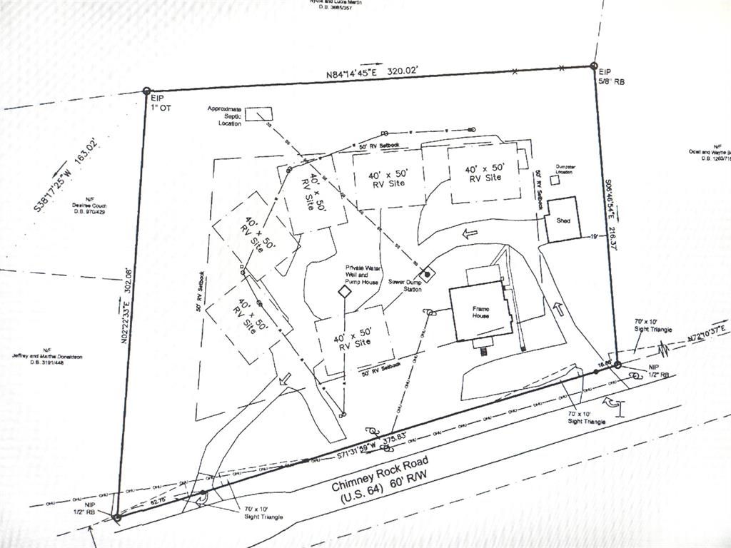 Hendersonville RV Park with Rental Income site plan