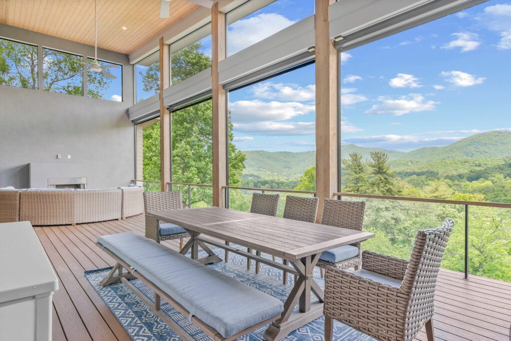Grove Pointe Cove house for sale in Asheville incredible outdoor living spaces