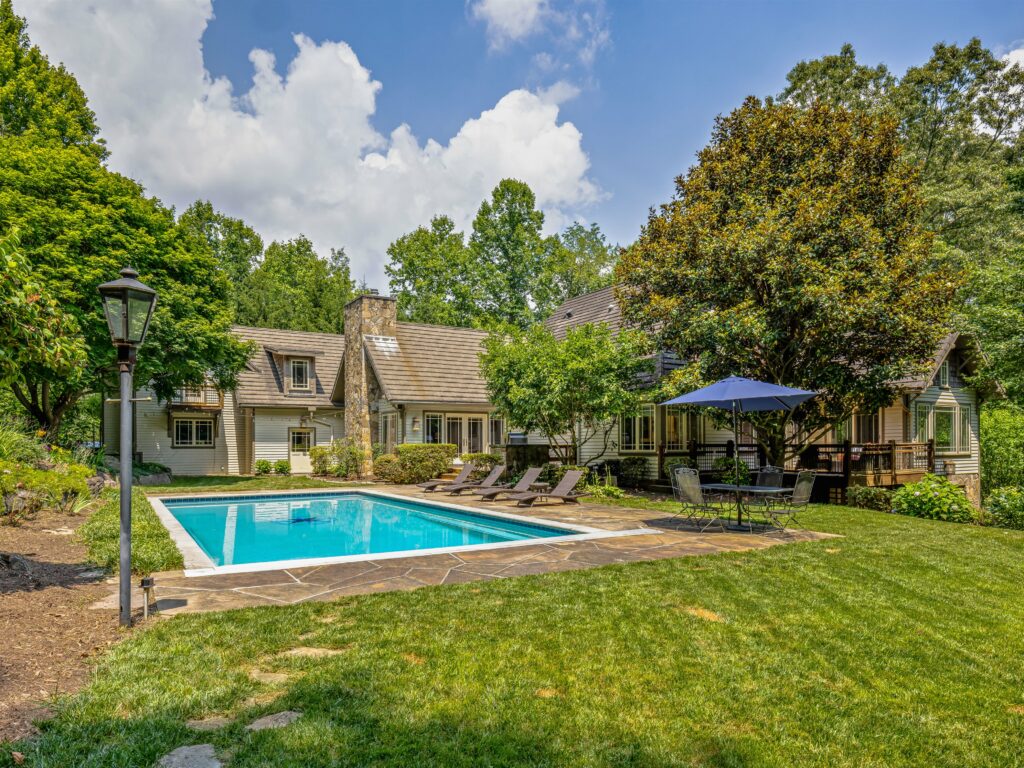 Arts and Crafts Home in South Asheville pool