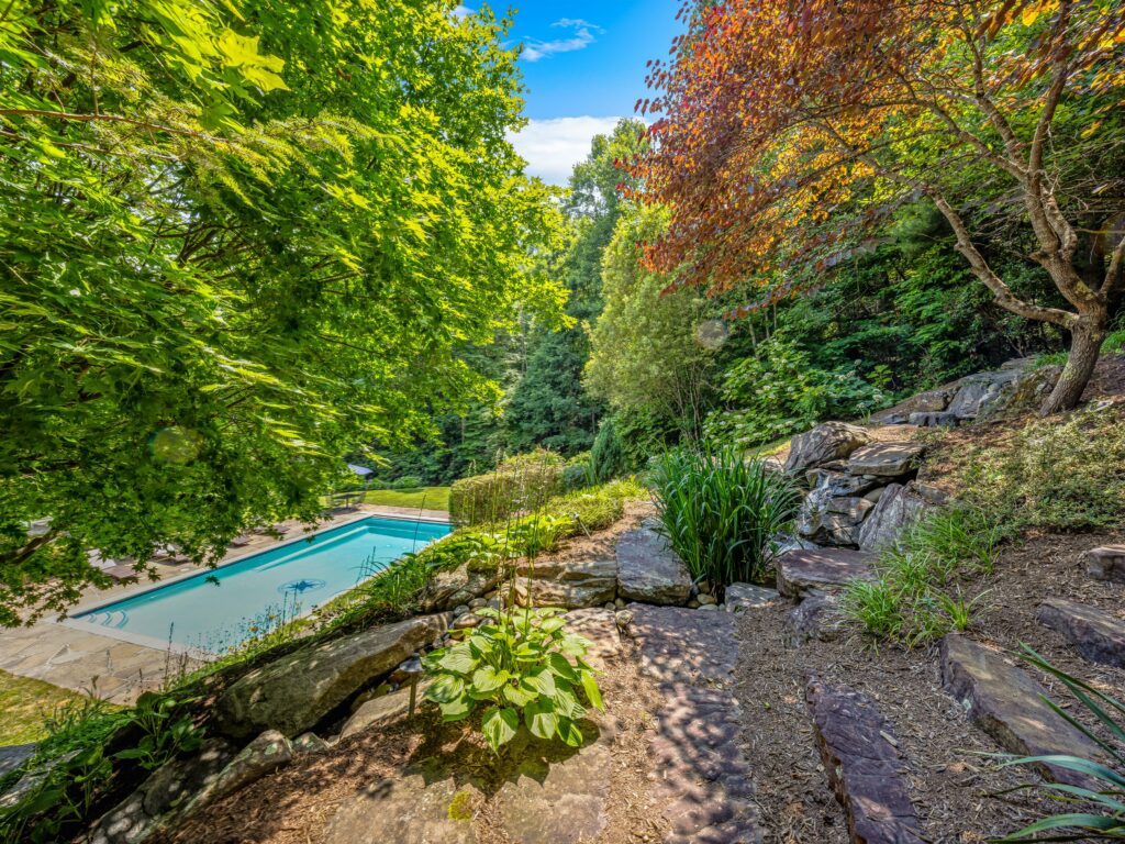 Arts and Crafts Home in South Asheville pool