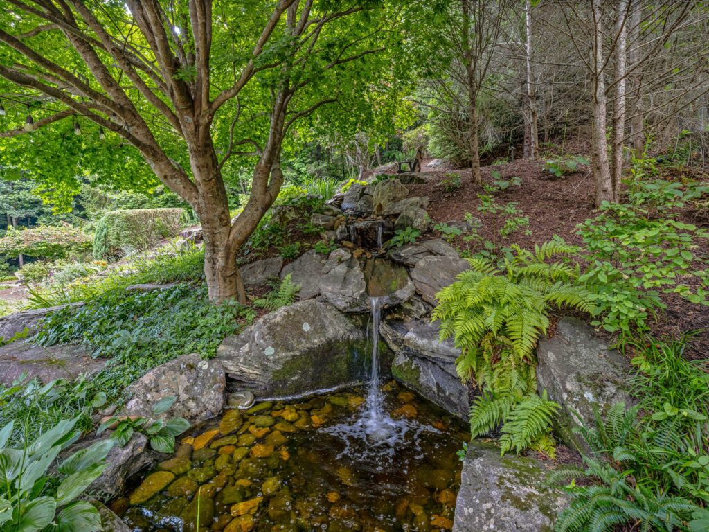 Arts and Crafts Home in South Asheville waterfall