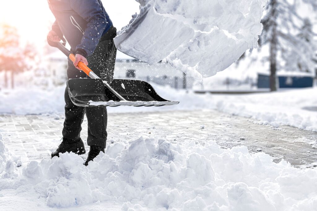 Shoveling snow